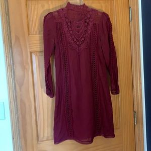 Absolutely beautiful Topshop burgundy lace dress